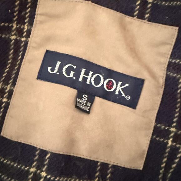 Vintage J.G. Hook Made In Ukraine Field Jacket Barn Coat S Hood Drawstring Waist - Picture 5 of 13